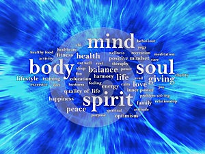 Body Mind Soul Spirit, Motivational Words Quotes Concept