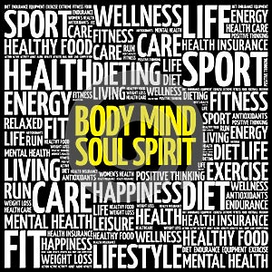 Body Mind Soul Spirit word cloud