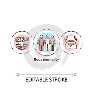 Body neutrality concept icon