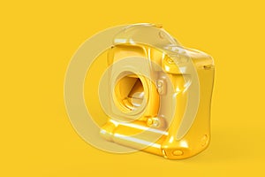 Body of nonexistent DSLR camera. 3D illustration