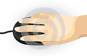 Body part hand using mouse