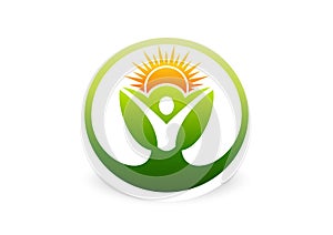 Body, plant, health, botany, natural, ecology, logo, icon, symbol