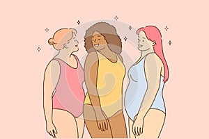 Body positive, vacation, travelling, holiday concept.