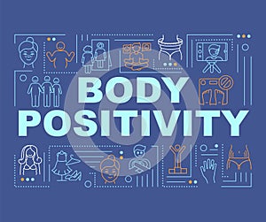 Body positivity word concepts banner