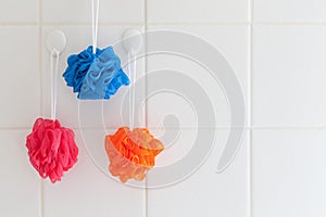 Body Scrubbers in White Shower