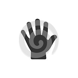 Body senses tact. Hand icon on a white background photo