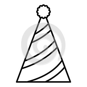 Body star party hat icon outline vector. Paper cone