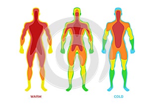 Body temperature vector / warm cold