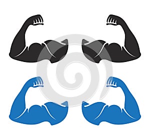 Bodybuilder / biceps brachii flat vector icon for apps or website photo