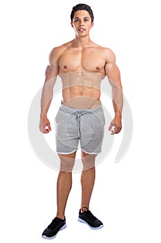 Bodybuilder bodybuilding muscles standing whole body portrait mu