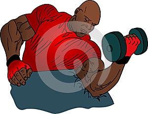 Bodybuilder illustration photo