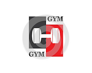 Bodybuilder Logo Template. Vector object and Icons for Sport Label, Gym Badge, Fitness Logo
