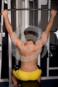 Bodybuilders training