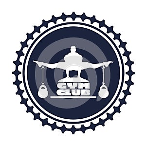 Bodybuilding club emblem