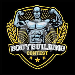 Bodybuilding contest badge