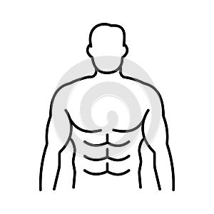 Bodybuilding Line Vector Icon which can easily modify