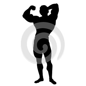 Bodybuilding poses silhouette illustration by crafteroks