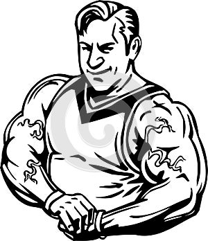 Bodybuilding and Powerlifting - vector.