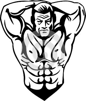 Bodybuilding and Powerlifting - vector. photo