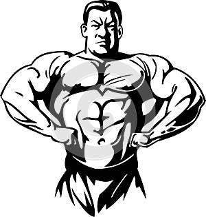 Bodybuilding and Powerlifting - vector. photo