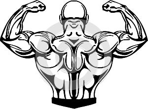 Bodybuilding and Powerlifting - vector. photo