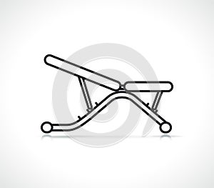 Bodybuilding or weight bench icon