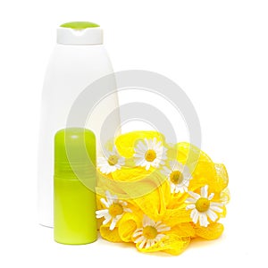 Bodycare product with daisy