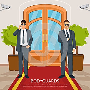 Bodyguard At Doors Illustration