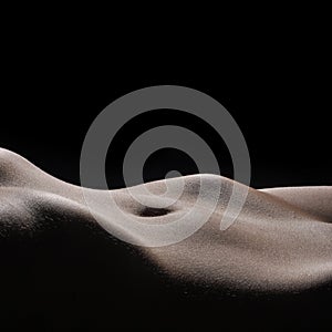 Bodyscape of a Nude wet belly