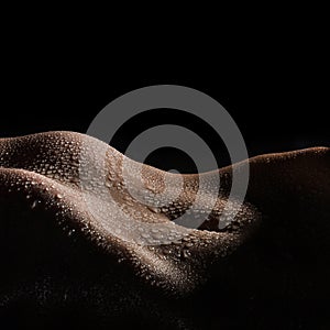 Bodyscape of a Nude wet belly