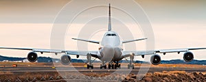 Boeing 747 jumbo jet - front view