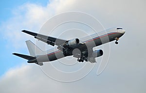 Boeing 767 jet in cargo version
