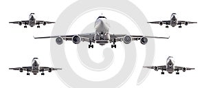Boeing 747400 Airplanes Against Transparent Background