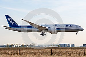 Boeing 787-9 Dreamliner operated by Air Japan landing