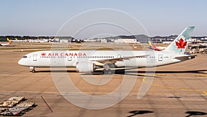 Boeing 787-9 Dreamliner plane of Air Canada airline at Incheon international Airport in Seoul South Korea