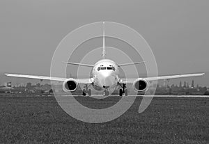 Boeing in greyscale