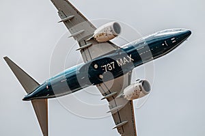 Boeing 737-7 MAX, N7201S. Farnborough International Airshow, July 16, 2018