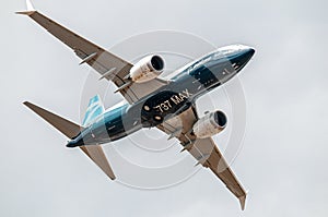 Boeing 737-7 MAX, N7201S. Farnborough International Airshow, July 16, 2018