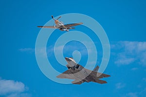 Boeings of Blue Angles squadron in Miramar sky, USA