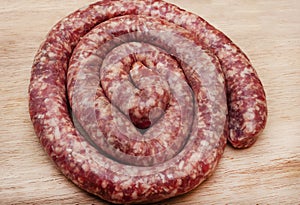 Boerewors spiral, rich, raw and ready