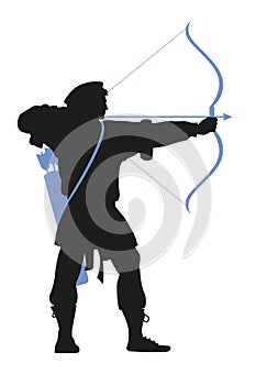 Historic Archer, bowman silhouette photo