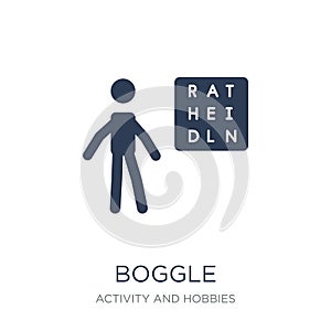 Boggle icon. Trendy flat vector Boggle icon on white background