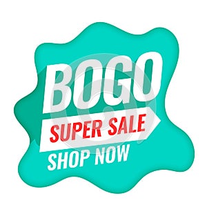 Bogo buy one get one super sale background