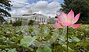 Bogor, West Java, Indonesia, 21 April 2024, Bogor presidential palace, also known as the Istana Bogor