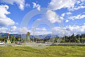 Bogota city and mountains