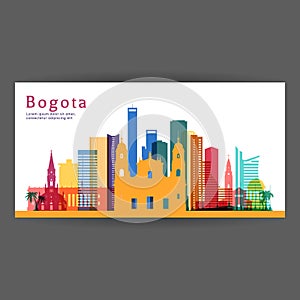 Bogota colorful architecture vector illustration photo