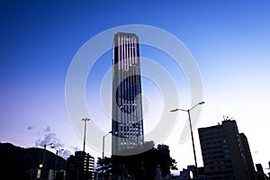 BogotaÃÂ´s downtown at sunset photo