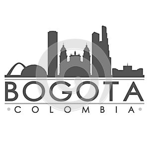 Bogota Silhouette Design City Vector Art
