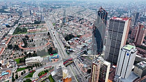 Bogota Skyline At Bogota In Cundinamarca Colombia.