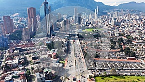 Bogota Skyline At Bogota In Cundinamarca Colombia. photo